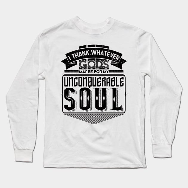 Invictus Unconquerable Soul Long Sleeve T-Shirt by Silurostudio